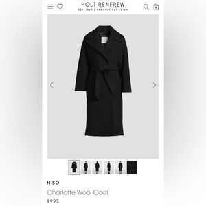 HISO Black Wool Coat